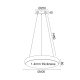 PENDANT LUMINAIRE LED 32W 2560LM 3000K BLACK METAL D40XH140CM KALLISTA V27LEDP40BK