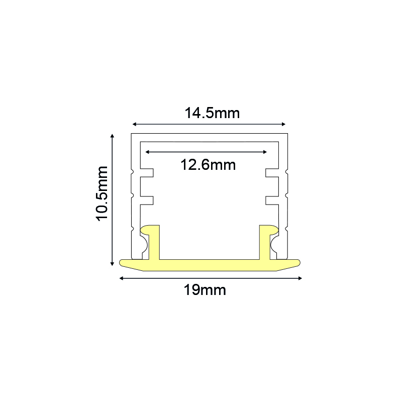 MINA SEMI TRIMLESS ALUMINUM PROFILE WITH OPAL PC DIFFUSER 2m/pc P139N MINA SEMI TRIMLESS ALUMINUM PROFILE WITH OPAL PC DIFFUSER 2m/pc P139N
