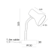 TABLE LAMP SIMPLE E27 GREY PAVLOVA SF0371G