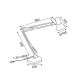 Metallic black desk lamp 1X60W E27 PENNA SF606B