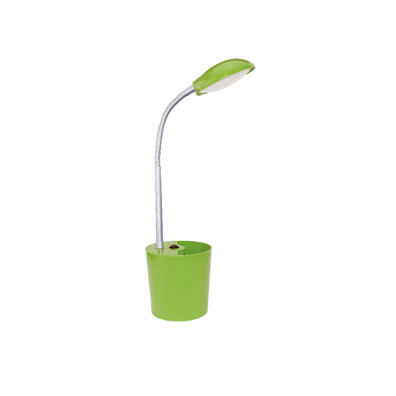 PHASING OUT LED DESK LAMP 5W 4000Κ PENCILCASE GREEN 230V Φ11ΧΗ49CM HULLEN 16035LEDGN