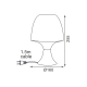 TABLE LAMP 1XE14 PLASTIC DARK GREY Φ16XH25,5CM NIOKI 1024SDGY