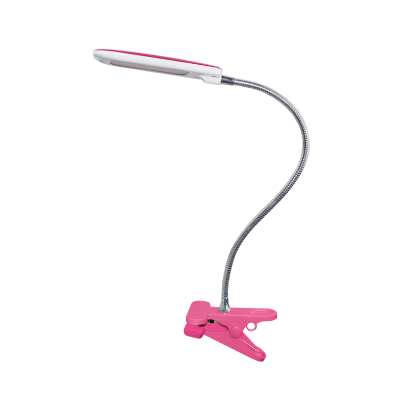 TABLE LAMP 5W PINK 4000K WITH SPIRAL+CLIP 230V 7,5X11,5XH43,5CM BAZ2 15205LEDPKC