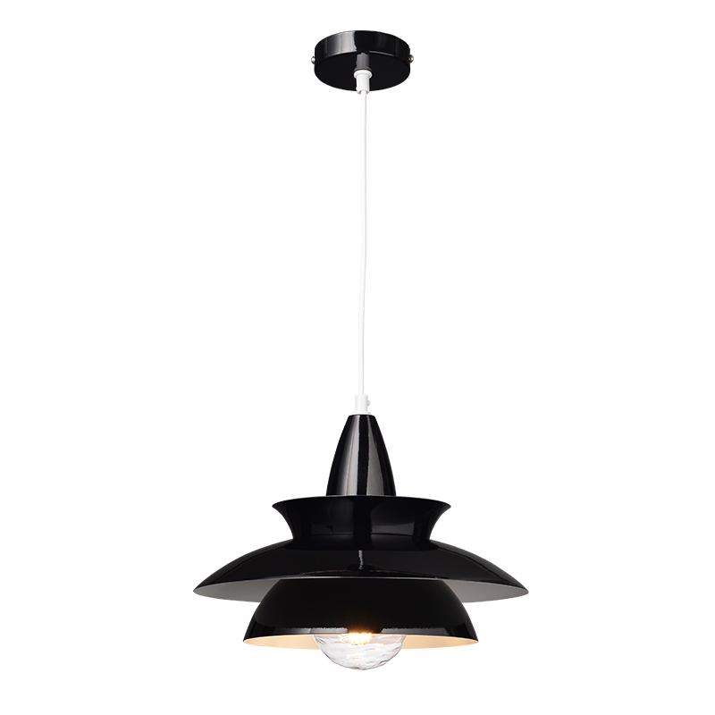 PHASING OUT PENDANT LUMINAIRE 1ΧΕ27 METALIC BLACK Φ33ΧΗ128CM BROOKLYN KS07881PBK