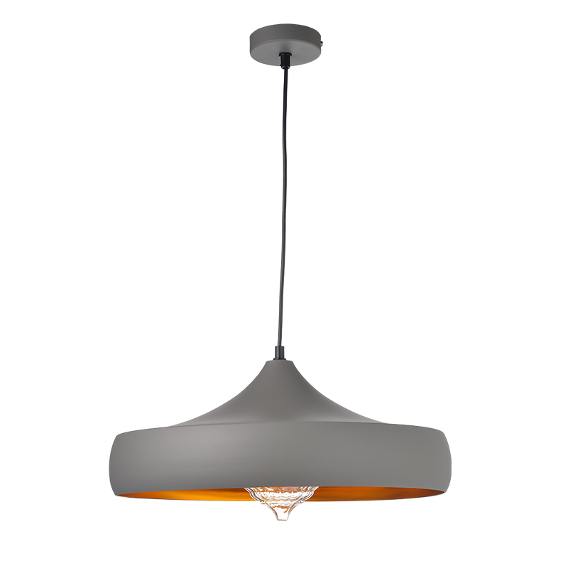 PENDANT LUMINAIRE 1ΧΕ27 METALIC GREY/GOLD Φ46ΧΗ123CM CALIPHATE KS07961PGG PENDANT LUMINAIRE 1ΧΕ27 METALIC GREY/GOLD Φ46ΧΗ123CM CALIPHATE KS07961PGG