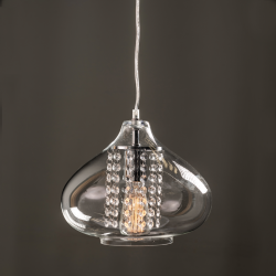 PENDANT CRYSTAL GLASS 1ΧE27 RIRI KS1259P1CH