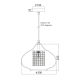 PENDANT CRYSTAL GLASS 1ΧE27 RIRI KS1259P1CH PENDANT CRYSTAL GLASS 1ΧE27 RIRI KS1259P1CH
