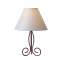 TABLE LAMP1XE14 BROWN METAL /LIGHT BEIGE FABRIC SHADE ISMENE KS1007T1BN