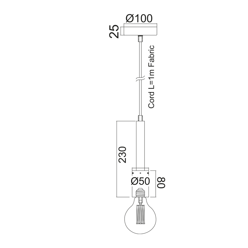 PENDANT METALIC WHITE 1ΧE27 PRIMO KS2084P51SLP