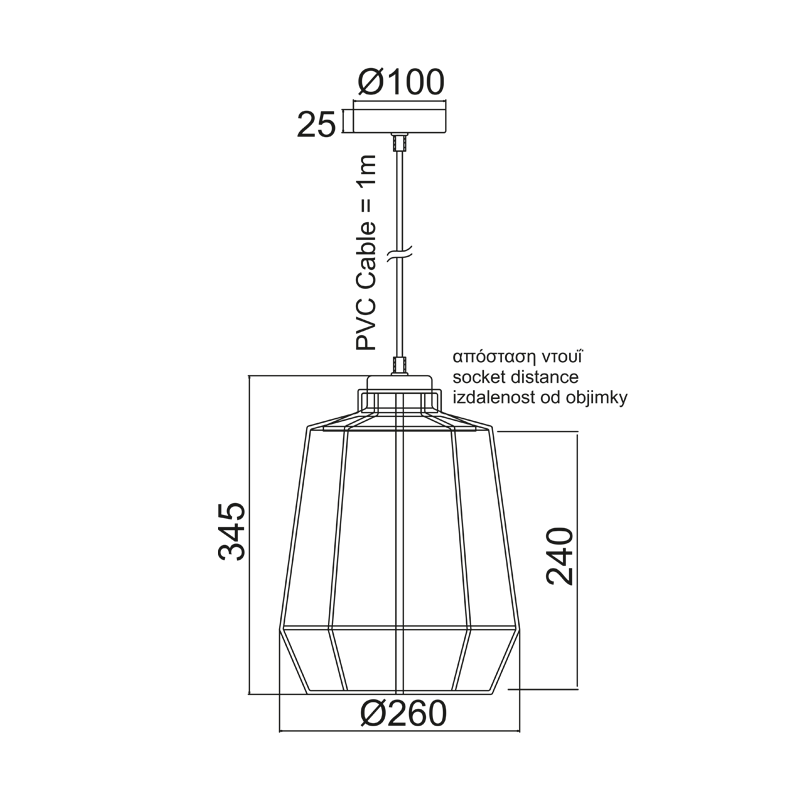 WALL LAMP 1 Χ Ε27 BLACK 50Χ11Χ8 CM METALIC KENNEDY KS159326BK WALL LAMP 1 Χ Ε27 BLACK 50Χ11Χ8 CM METALIC KENNEDY KS159326BK