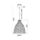 PENDANT 1ΧΕ27 BASKET Φ26ΧΗ120CM OIA KS182026P