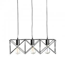 PENDANT METAL BLACK 3ΧE27 ANDY KS1462P3BK PENDANT METAL BLACK 3ΧE27 ANDY KS1462P3BK