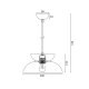 PENDANT 1ΧΕ27 METALIC WHITE D29XH120CM AEOLUS KS871P29WH PENDANT 1ΧΕ27 METALIC WHITE D29XH120CM AEOLUS KS871P29WH