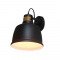 METAL LUMINAIRE 1XE27 Φ20CM BLACK AND WOOD ERNEST KS2126BW