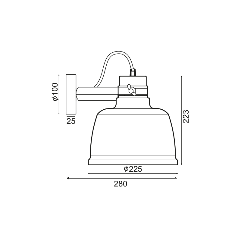 METAL LUMINAIRE 1XE27 Φ20CM BLACK AND WOOD ERNEST KS2126BW METAL LUMINAIRE 1XE27 Φ20CM BLACK AND WOOD ERNEST KS2126BW