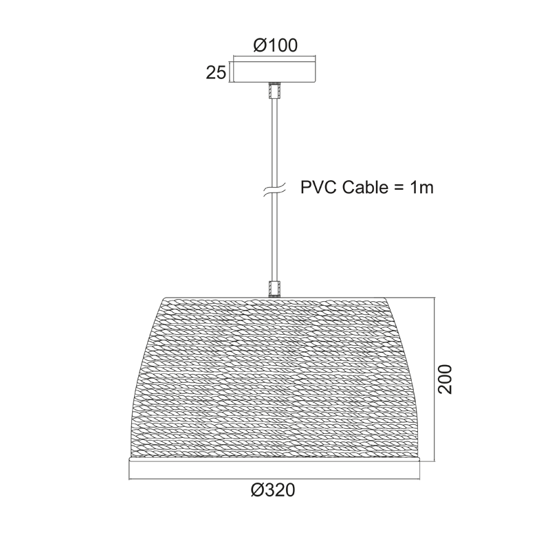 PHASING OUT PENDANT LUMINAIRE 1XE27 ROPE D33XH20CM MALTA KS2112P1BK PHASING OUT PENDANT LUMINAIRE 1XE27 ROPE D33XH20CM MALTA KS2112P1BK