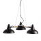 PENDANTMETAL BLACK 3ΧE27 with WOOD SOLON KS2025P3BK