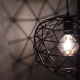 PENDANT 1ΧΕ27 METAL BLACK GRID Φ30ΧΗ130CM ALADDIN KS180430PB