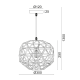 PENDANT 1ΧΕ27 METAL COPPER GRID Φ30ΧΗ130CM ALADDIN KS180430PC