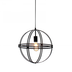 PENDANT D40 1XE27 CIRCLE METALLIC SIRENA KS1483P1BK