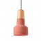 NETTO PENDANT LAMP 1XE27 RED CEMENT   WOOD Φ12XH21cm KS180212RWD