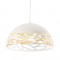 NETTO METALLIC PENDANT DECORATIVE HIGH BAY 3 Χ Ε27 WHITE PERFORATED Φ50CM KS191950W