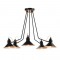 NETTO CEILING 5ΧΕ27 METALIC BLACK Φ69ΧΗ60CM KS19915PB