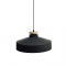 PENDANT 1ΧΕ27 METALIC BLACK+WOOD Φ41ΧΗ120CM AENEAS KS198940PBW
