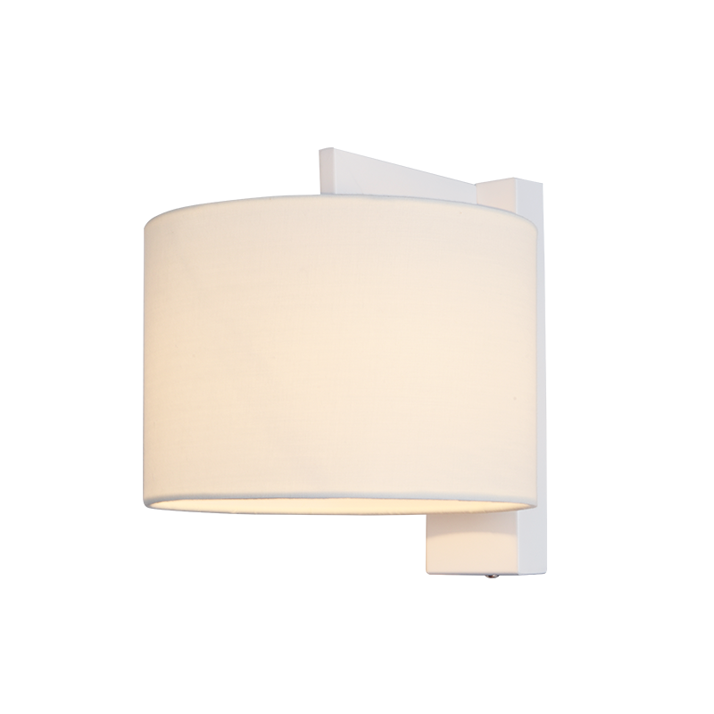 WHITE METAL WALL LIGHT WITHE WHITE SHADE CIRCE OD5612W