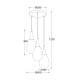 PENDANT GLASS 3XE14 CHROME BALLS ATENA OD53423RCP PENDANT GLASS 3XE14 CHROME BALLS ATENA OD53423RCP
