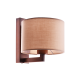 WHITE METAL WALL LIGHT WITHE MOKA SHADE CIRCE OD5612WD