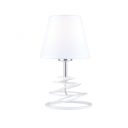 TABLE LAMP WHITE SHADE1XE27 METAL SPIRAL LAGOS OYD10134WTL1 TABLE LAMP WHITE SHADE1XE27 METAL SPIRAL LAGOS OYD10134WTL1