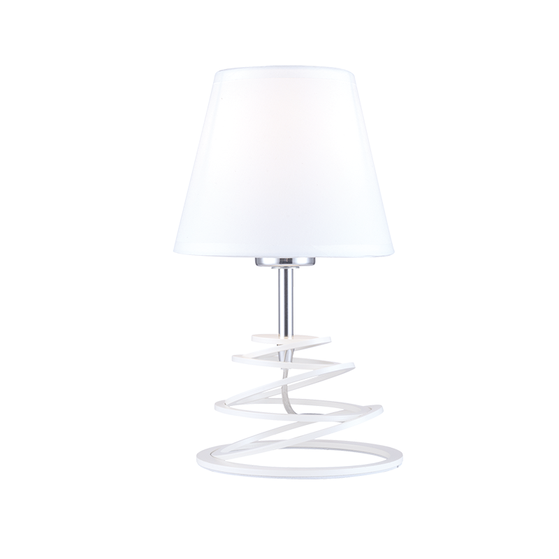TABLE LAMP WHITE SHADE1XE27 METAL SPIRAL LAGOS OYD10134WTL1