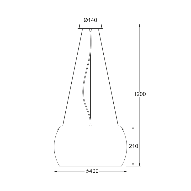 PENDANT 1X60W E27 D25 H105 GLASS/CHROME PONTIAC CX1009P40FM