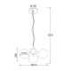 PENDANT GLASS 3XE14 CHROME BALLS ATOM OYD60703CH