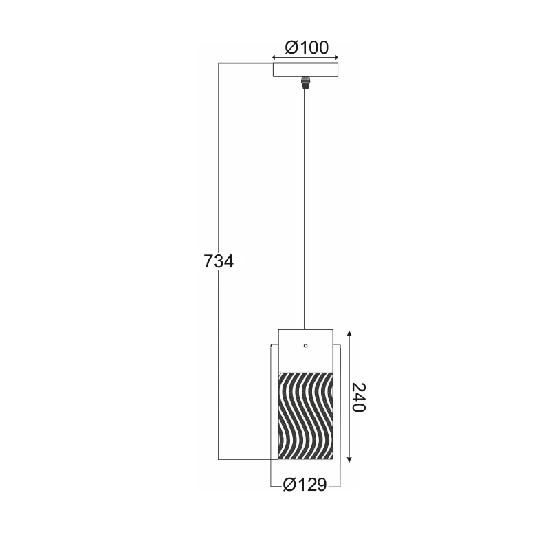 PENTANT GLASS 1X14 DALI FW50501