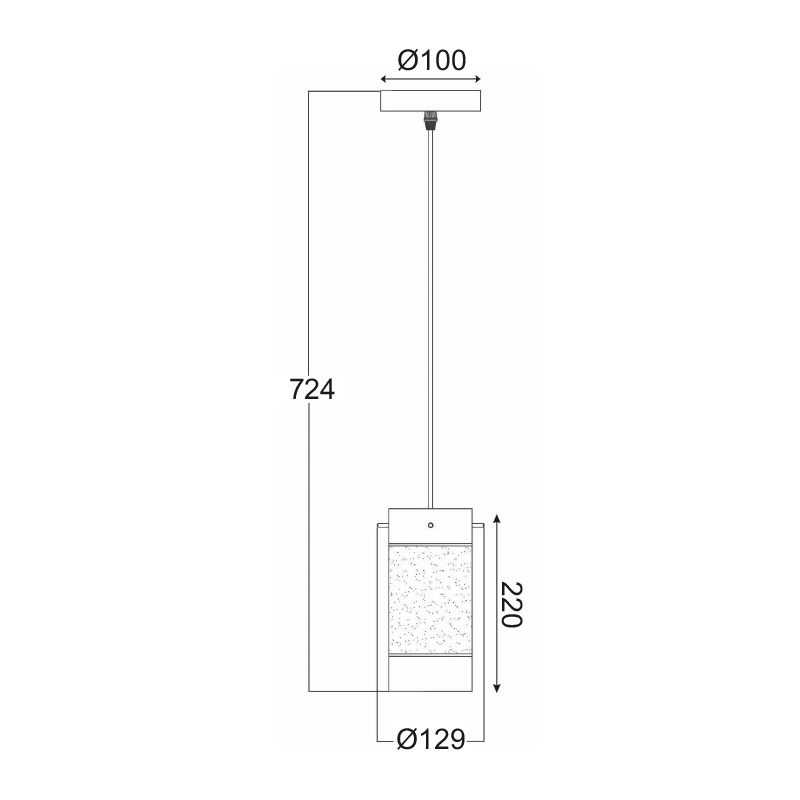 SPRAY GLASS HANGING 1XE14 MANE FW50671
