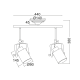 PHASING OUT CEILING 2ΧΕ27 METAL WHITE GOLD PATINΑ 17X44XH38CM POMPEII OD61012AW