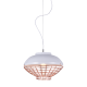 PENDANT 1XE27 METAL WHITE+COPPER Φ40ΧΗ150CM LETO OD5396