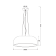 PENDANT LUMINAIRE 3XE27 METAL BLACK D48CM SALON OD5390MB