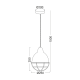 PENDANT 1XE27 METAL WHITE+COPPER Φ20ΧΗ150CM LETO OD5399