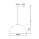 PENDANT 1X E27 METAL COLOR WHITE MELINA OD5391MW