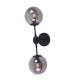 WALL MOUNTED 2XE14 METAL BLACK+ TINTED GLASS BOMBAY OD807002W