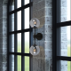 WALL MOUNTED 2XE14 METAL BLACK+ TINTED GLASS BOMBAY OD807002W