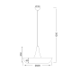 PENDANT 1XE27 METALIC WHITE Φ40ΧΗ120CM SOBRERO OD5435WH