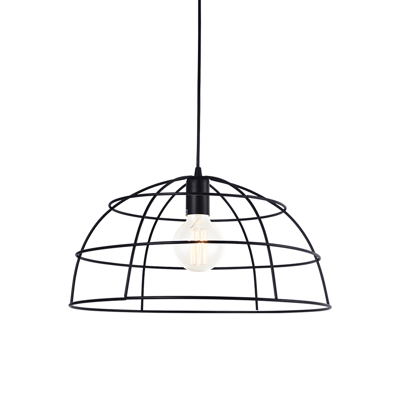 PENDANT 1XE27 METALIC GRID BLACK Φ50ΧΗ120CM PROMETHEUS OD543660