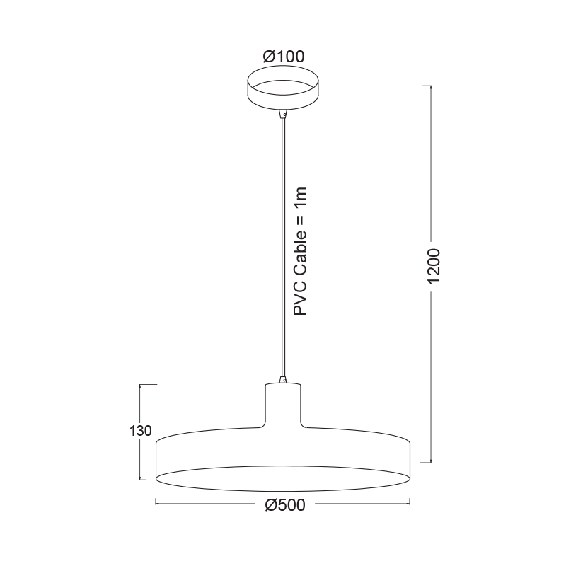 PENDANT 1XE27 METAL WHITE Φ50ΧΗ120CM DOMENICA OD5392MWH