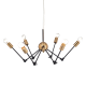 PENDANT 6ΧΕ27 METAL BLACK + BRASS Φ76ΧΗ150CM CHAGALL OD680306BB