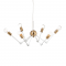 PENDANT 6ΧΕ27 METAL WHITE + BRASS Φ76ΧΗ150CM CHAGALL OD680306WB