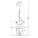 PENDANT 1XE27 METALIC BLACK+GLASS Φ30ΧΗ120CM DRILL OD8032